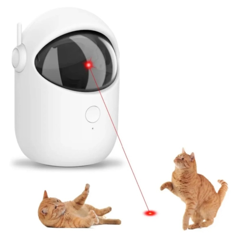 🎉HP 🎉Automatic Laser Cat Toy USB Rechargeable for Indoor Laser Pointer Toy NIB